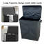 Double sac à linge double avec poignées de couvercle amovibles - noir