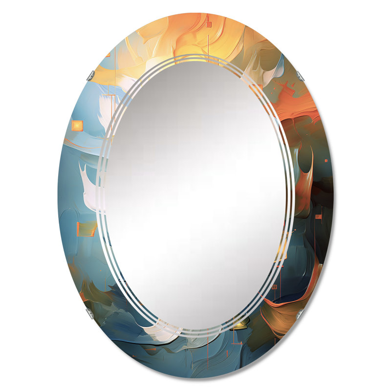 Catoe - Miroir mural moderne ovale, 36 po x 24 po