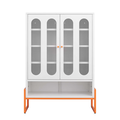 Armoire à chaussures moderne à double porte minimaliste avec portes réglables en filet