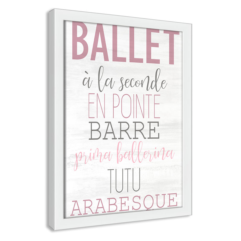 Ballet toute la journée 2, H 14 po x l 11 po x P 1,19 po, Encadré de boîte argent