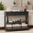 39" 3-Tier Console Table with 2 Drawers & Metal X-Frame, Wood Entryway Table (200 lbs Capacity)