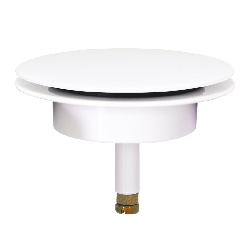 1-1/2" Replacement Trim for Cable Drive Bathtub leg Drain Waste & Overflow Assemblies, Powder Coat White