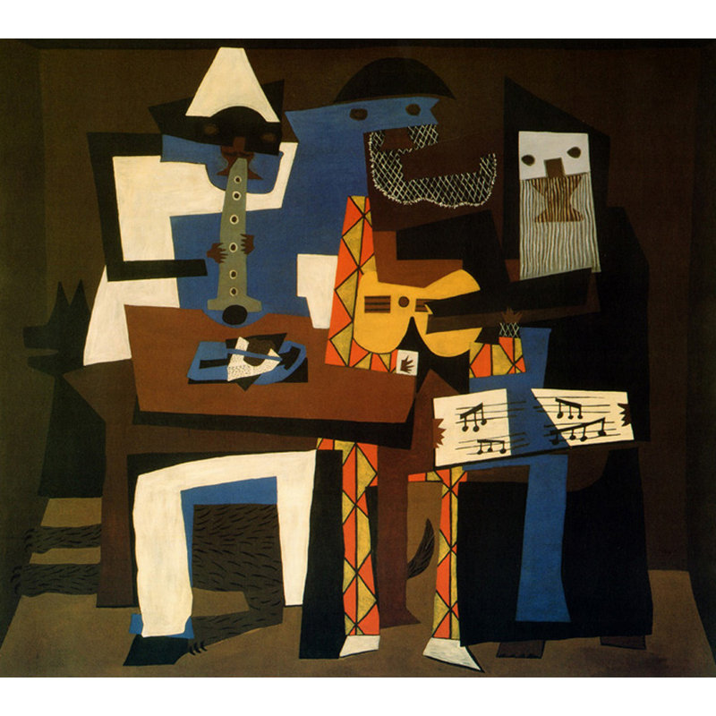 Trois musiciens, H 15 po x l 17 po