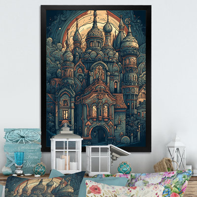 «Blue and Orange Capturant The Magic», reproduction d'art sur toile