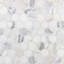 Hexagon Marble Mosaic Tile in White/Grey