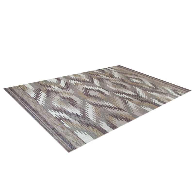 Ikat Wool Hand Woven Area Rug, Rectangle 155 x 240cm