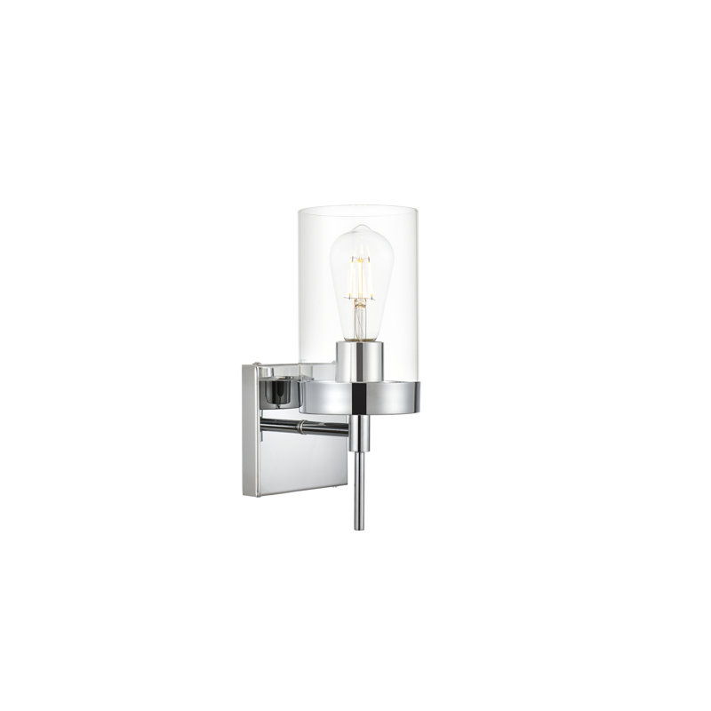 Éclairage pour meuble-lavabo à intensité variable Annisha, Chrome, H 11 po x l 5 po x P 5 po, Une lumière