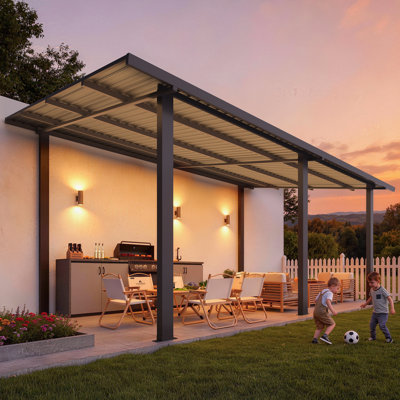 16' X 10' Outdoor Hardtop Gazebo Pergola For Patio