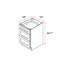 Armoire à 3 tiroirs H 34,5 po à base standard prête à assembler, blanc élégant-61765922