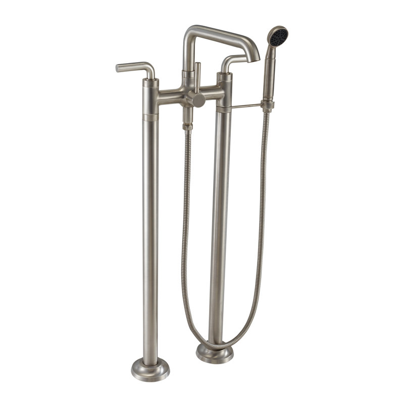 Descanso Tub Filler with Diverter, Lever Handle, Satin Nickel/Silver