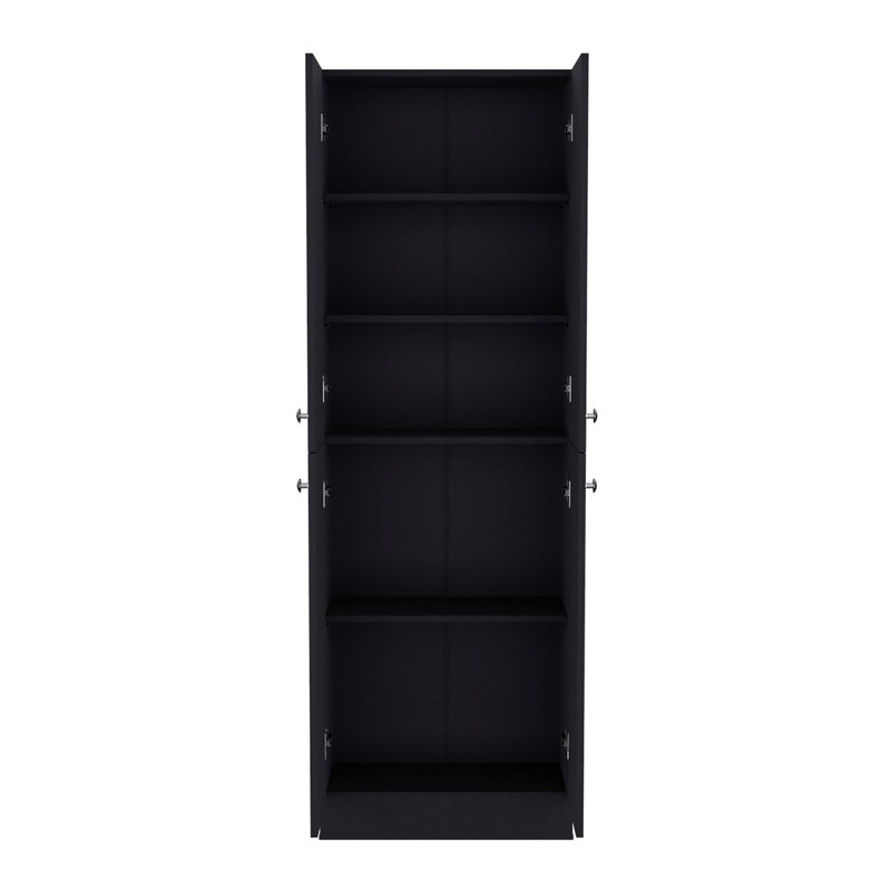 Armoire de cuisine H 71 po, 4 portes, 5 tablettes réglables, buanderie