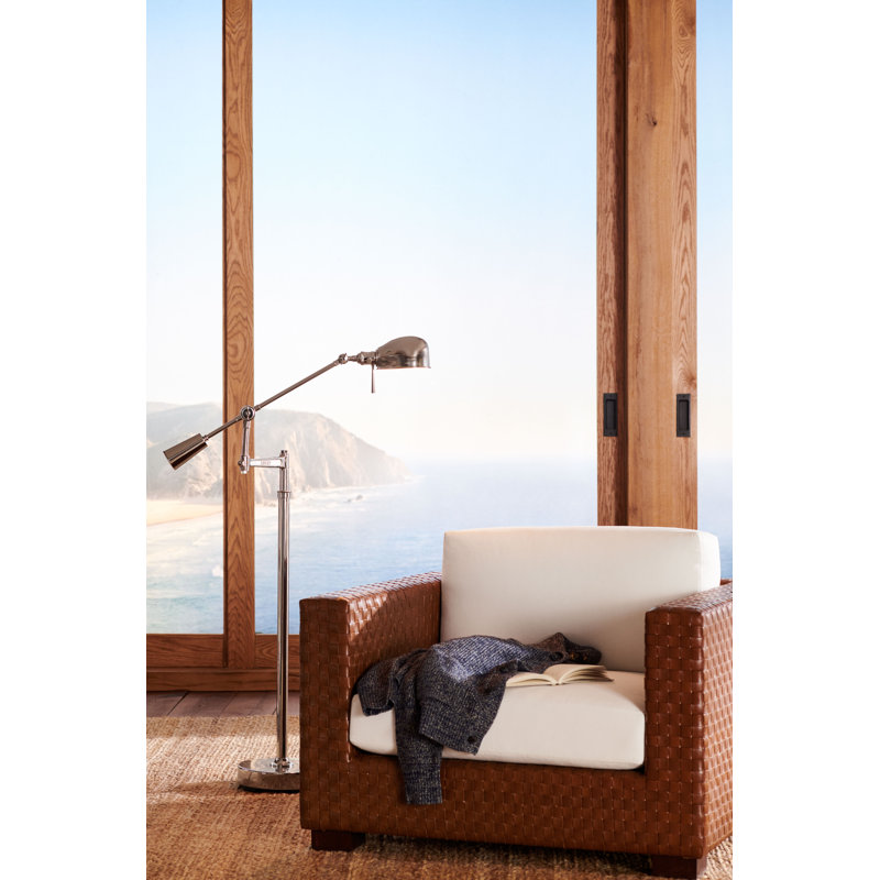 Boom Task Floor Lamp, Polished Nickel