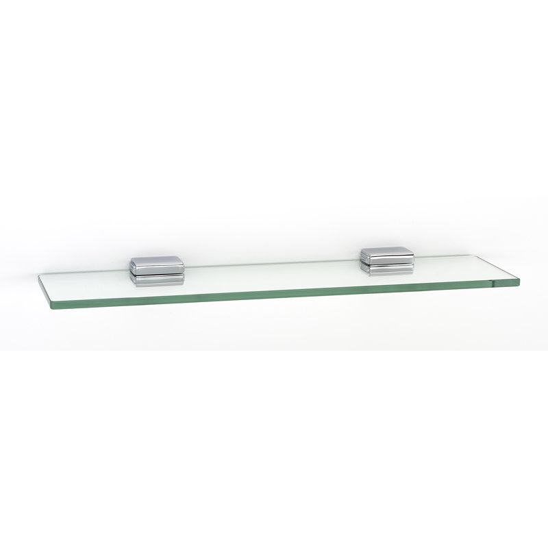 Cube Bracket Shelf, Polished Chrome, 24"