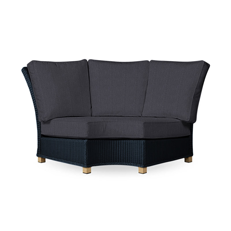 Hamptons Outdoor Corner Wedge Lounge Chair, Cottage Pepper, Ebony
