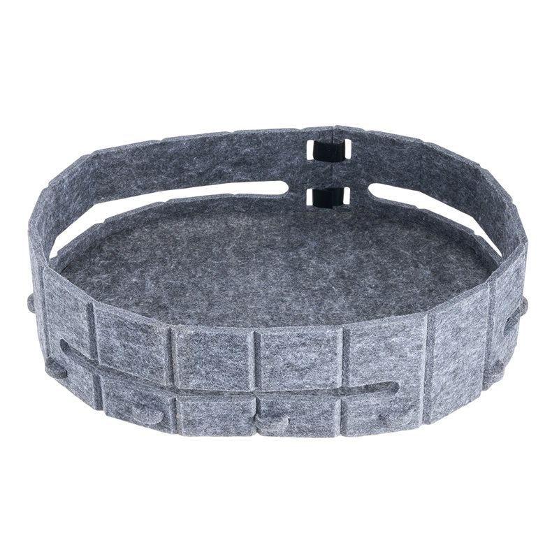 Round Corrugated Paper Cat Scratcher Nest Felt Cat Bed with Toy