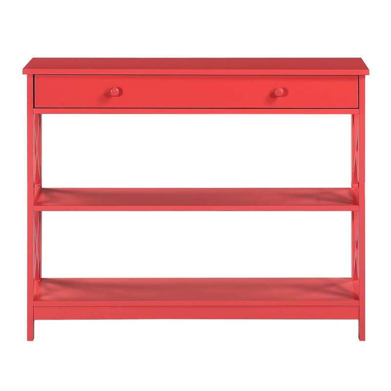 Aafko 39.5" Console Table, Coral, 31.5" H x 39.5" W x 12" D
