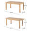 Table de salle à manger d'extérieur extensible en bois d'acacia