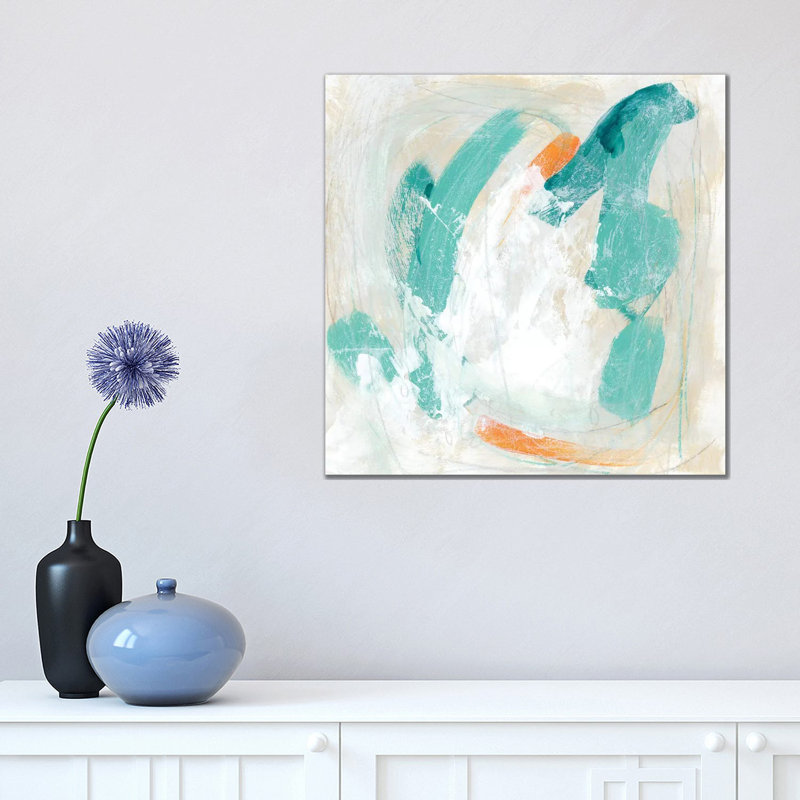 Tidal Current IV by June Erica Vess - Wrapped Canvas Painting, 45.72 cm H x 45.72 cm W x 1.91 cm D