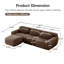 Canapé moderne moelleux en forme de L, design antidérapant chocolat pour le salon
