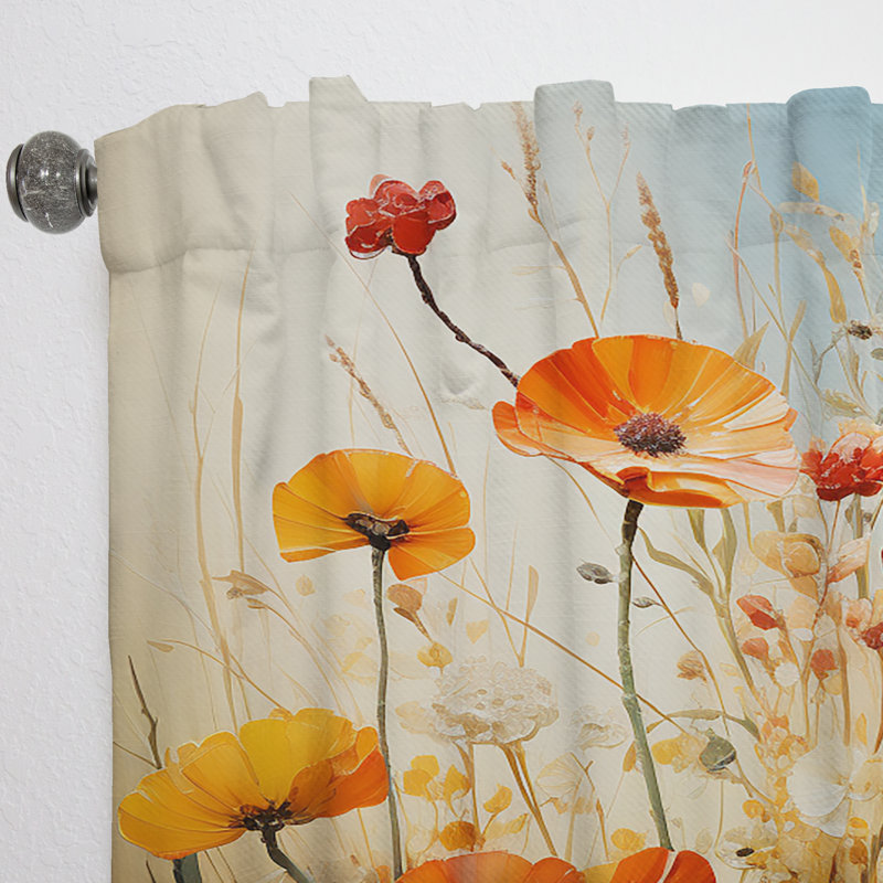 Rideau obscurcissant Clery - Seasonal Flowers, L 52 po x L 84 po
