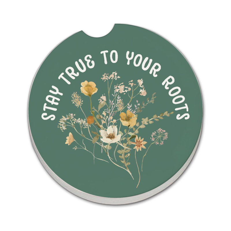 Sous-verre en pierre absorbant simple True To Your Roots