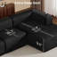 Canapé en L 108 po moderne, canapé modulaire rembourré avec coussin, canapé-lit à combinaison libre pour le salon, canapé à compression dans une boîte et aucun assemblage requis-538353754-542252939