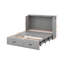 Lit escamotable double avec tiroir et un ensemble de prises et ports USB