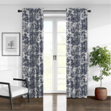 Au Village Toile Rod Pocket Drapery Panels - Pair