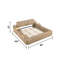 Lit multifonctionnel intelligent Zoya avec masseur fabriqué en bois et similicuir caramel-1404693510