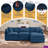 Bodhild Boneless Avrilynn 105" Modular Chenille Sectional Couch 3 Seater with Ottoman-2132327552