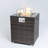 Propane Gas Fire Pit Table, 50000 BTU Square Fire Pit, Tile Tabletop With Beautiful Wicker Base