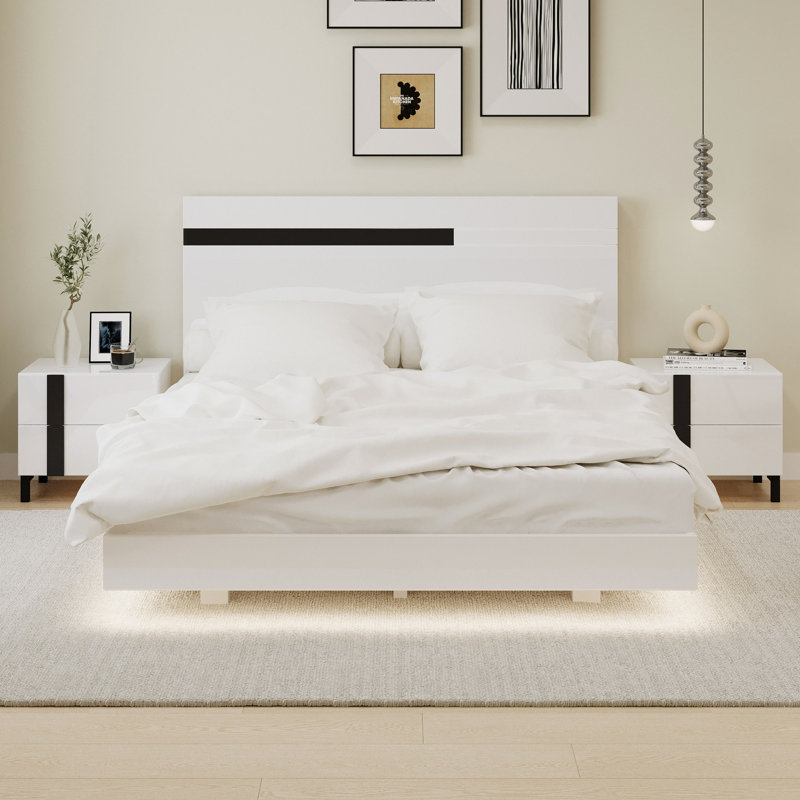 Ensemble de chambre à coucher 3 pièces Modern Bed