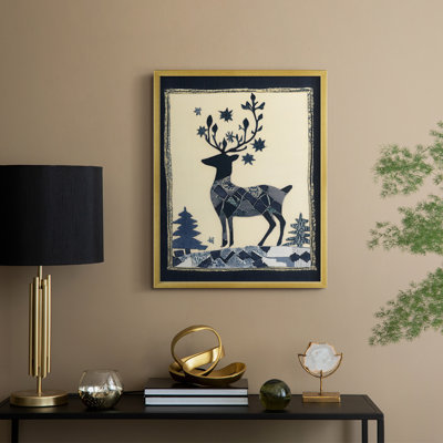 «Christmas Holiday Art DCCLXII», reproduction d'art encadrée - bois massif