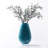 Blue Bud Coloured Glaze Table Vases