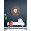 Miroir rond en bois avec cadre en fer doré, 31,5 x 1,2 x 31,5 po, rehausse l'attrait de la décoration intérieure, réflexion claire pour la salle de bain et le vestibule 31,5 x 1,2 x 31,5 po ornement, couleur neutre, ajoute de la beauté au décor-1574755604