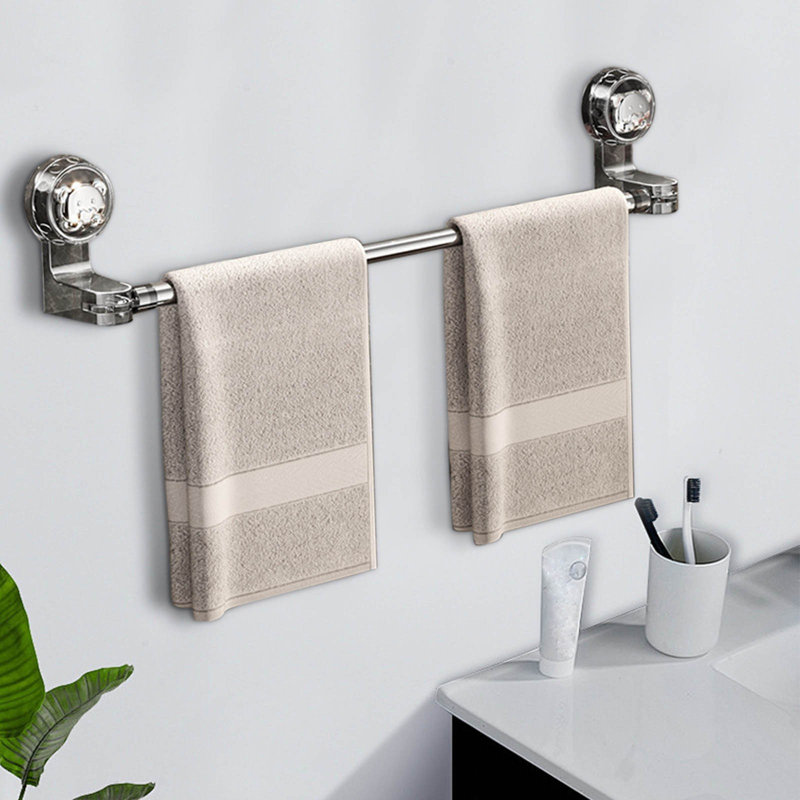 Porte-serviettes à ventouse rétractable, H 1,57 po x l 2,95 po x P 13 po