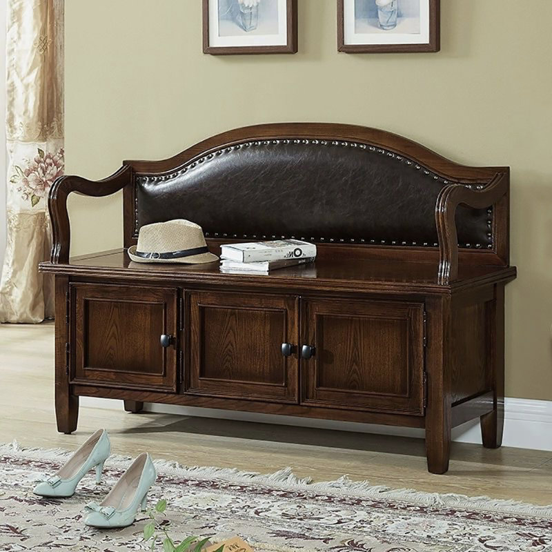 Tabouret avec rangement à chaussures 47,2 po