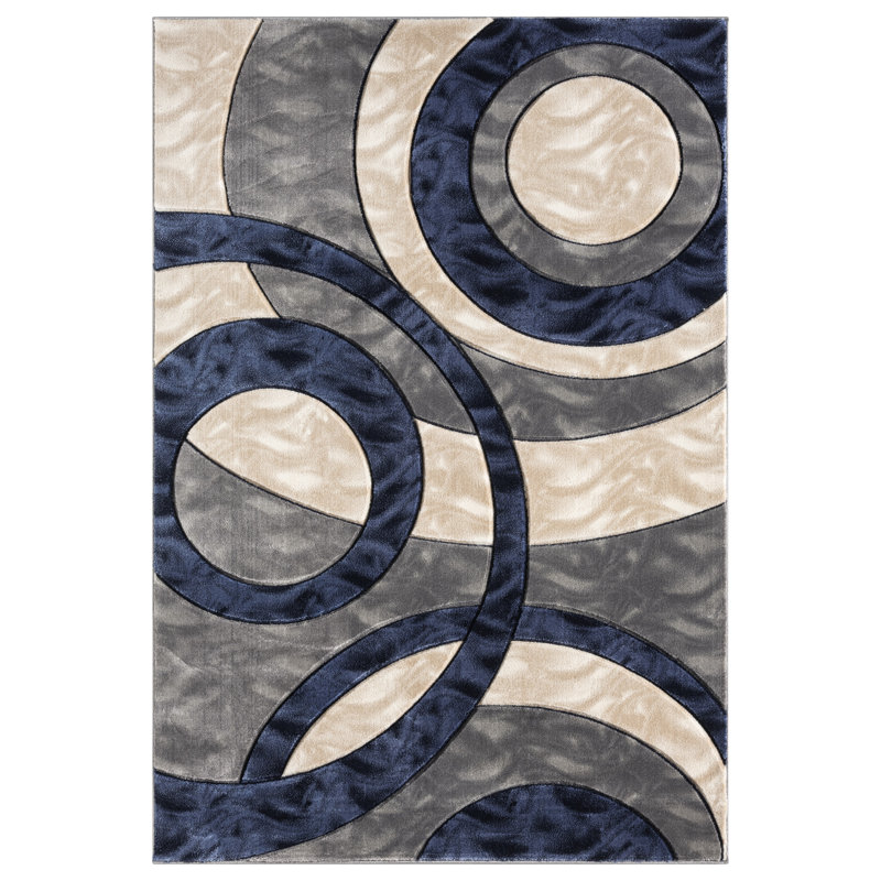 Orelsi Collection Abstract Geometric Area Rug, Rectangle 5'3" x 7'3"