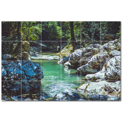 Carreau de céramique murale 48 po x 32 po PT500910: 8 po x 8 po (ensemble de 24)