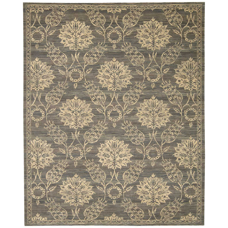 Tapis éclectique brun Dewitt, Rectangle 8 pi 6 po x 11 pi 6 po