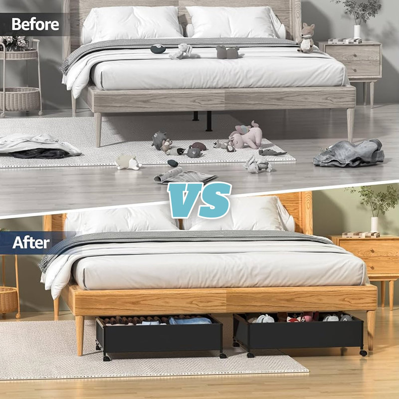 Rebrilliant Fabric Underbed Storage, Black
