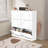 Shoe Storage Cabinet For Entryway, 6 Tiers Shoe Organizer With Carved Panels, Carving Shoe Closet,Vertical Shoe Cabinet For Front Door Entrance,Outdoor,Symmetric Design+White Finish