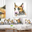 Coussin lombaire pour chien en aquarelle d’animal
