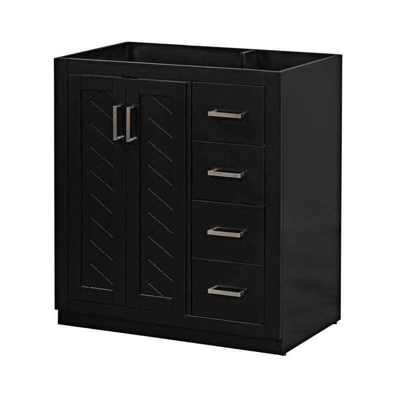 29.53'' Single Bathroom Vanity Base Only, Navy Blue