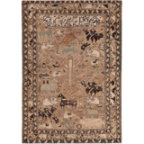 One-of-a-Kind Rectangle 3'10" X 5'4" Hand Knotted Area Rug