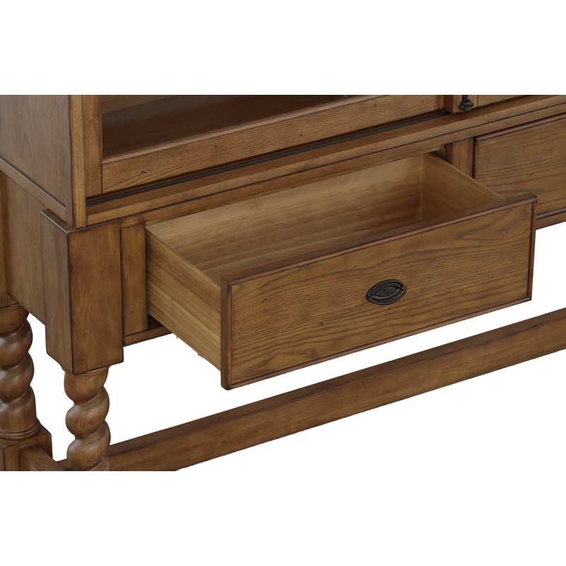 BD Alexander Curio Cabinet, Antique Pinewood