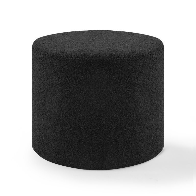 Pouf rembourré 17,7 po x 17,7 po x 13,8 po, Ours en peluche noir