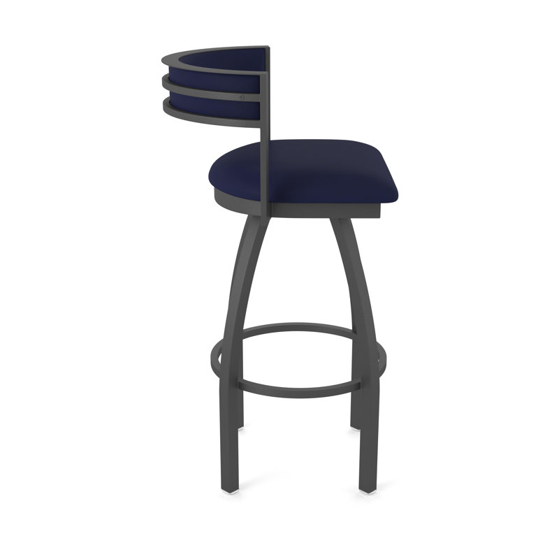 Tabouret Artémis, Étain, Tabouret de bar (siège d'une hauteur de 36 po), Vinyle - crépuscule Canter