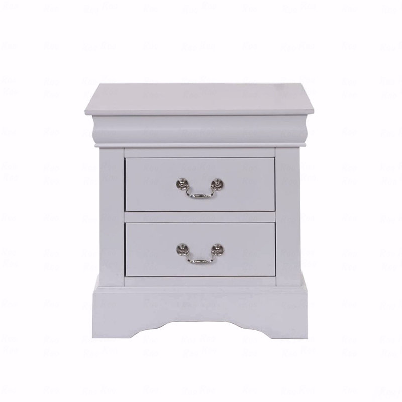 2-Drawers Solid Pine Bedroom Nightstand