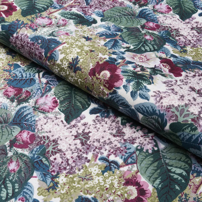 Flora's Fleurs Fabric, Plum